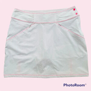 Antigua Skort Golf White Pink Size 8